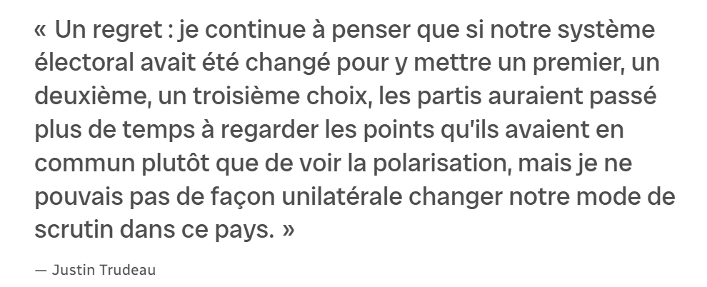 jasonkeays's tweet photo. Trudeau affirme que son regret est de ne pas avoir changé le mode de scrutin
Dude, tu a littéralement été élu sur cette promesse en 2015 et tu a choké en cours de route...
#polcan #cdescom https://t.co/VH0qVplDvM