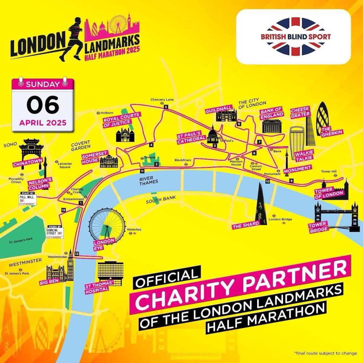 Challenge yourself in 2035! Lace up your trainers and run the London Landmarks Half Marathon for #TeamBBS! 

More information and apply: bit.ly/4gXiax6