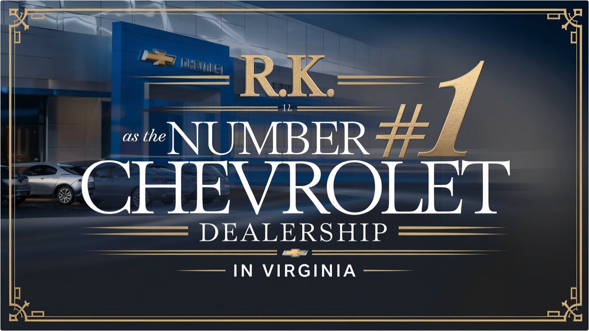 We are happy to share the news and thank you to all our loyal customers in helping achieve #1 Chevy Volume Dealer in Virginia!