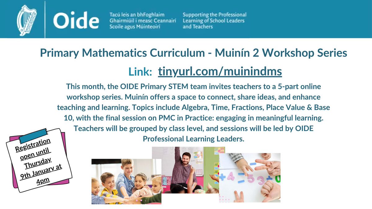 📣Registration for our online ‘Muinín 2’ Workshops remains live until Thursday, 9th January at 4pm! See poster below 👇🔗tinyurl.com/muinindms