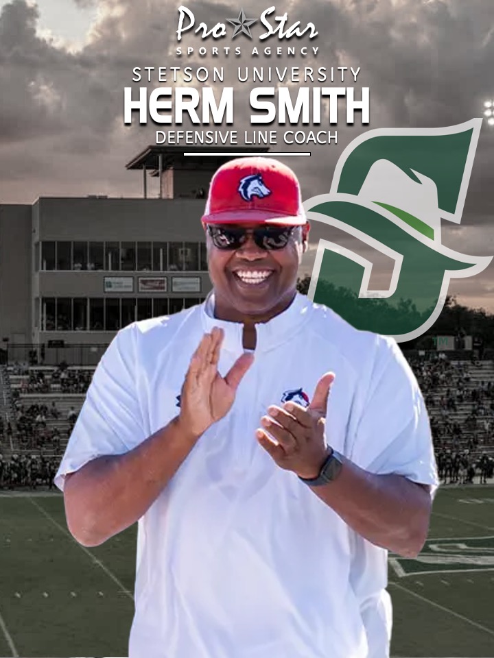 ProStar Coaching (@prostarcoaching) on Twitter photo Congratulations to <a href="/CoachSmith91/">Herman Smith</a> on his new position as DL Coach for <a href="/StetsonFootball/">Stetson Football</a>! Big Herm held the same role for D2 power <a href="/CSUPFootball/">CSU Pueblo Football</a> since 2017, producing 4 All-American DL, and has been part of a defense which ranked in the top 10 in sacks each of the past 2 seasons, Congratulations to <a href="/CoachSmith91/">Herman Smith</a> on his new position as DL Coach for <a href="/StetsonFootball/">Stetson Football</a>! Big Herm held the same role for D2 power <a href="/CSUPFootball/">CSU Pueblo Football</a> since 2017, producing 4 All-American DL, and has been part of a defense which ranked in the top 10 in sacks each of the past 2 seasons,