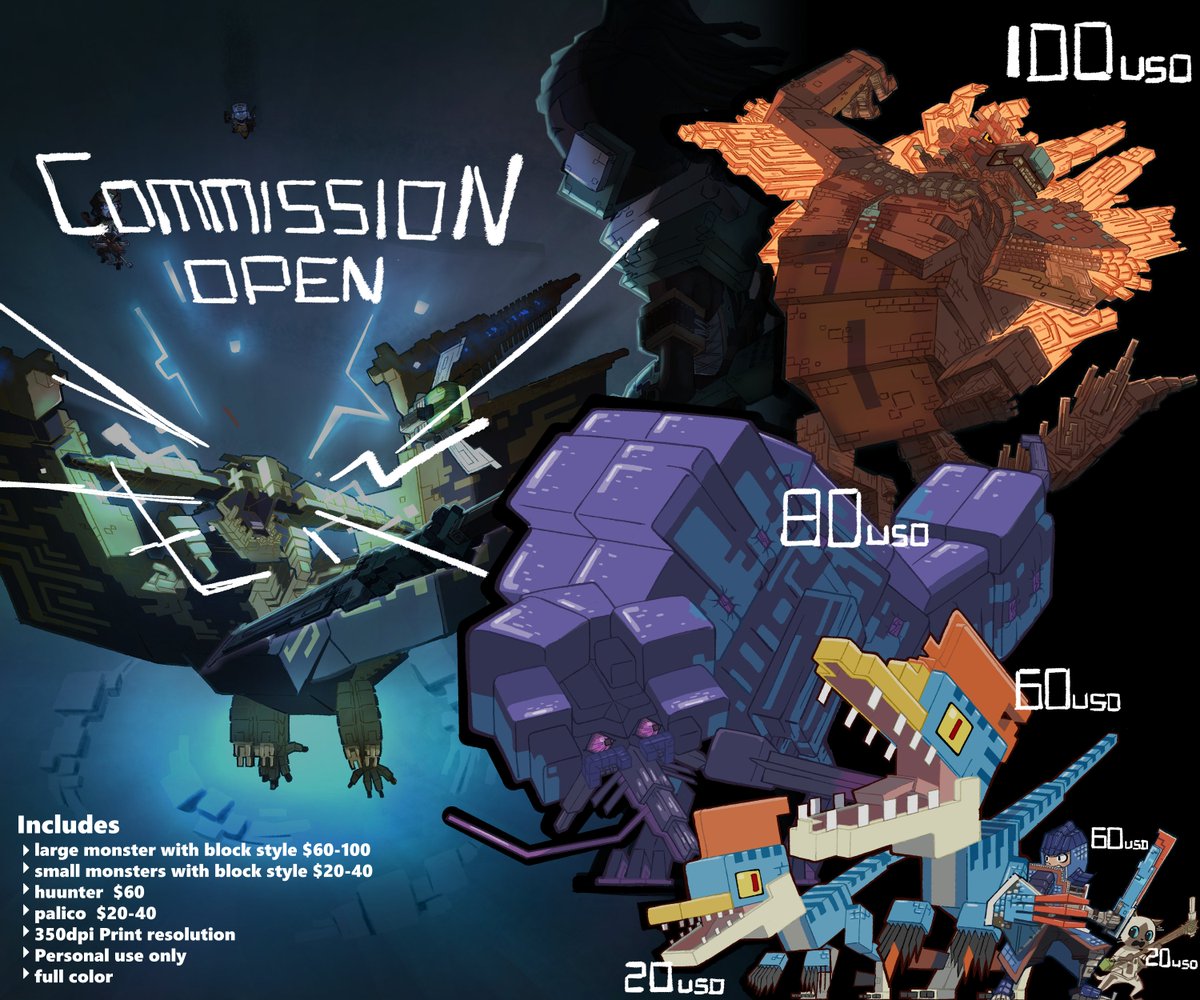 RamusLin's tweet image. Commissions open!!!
I've been wanting to start trying commissions recently.
#MonsterHunter #VGenComm #VGen #Commissions