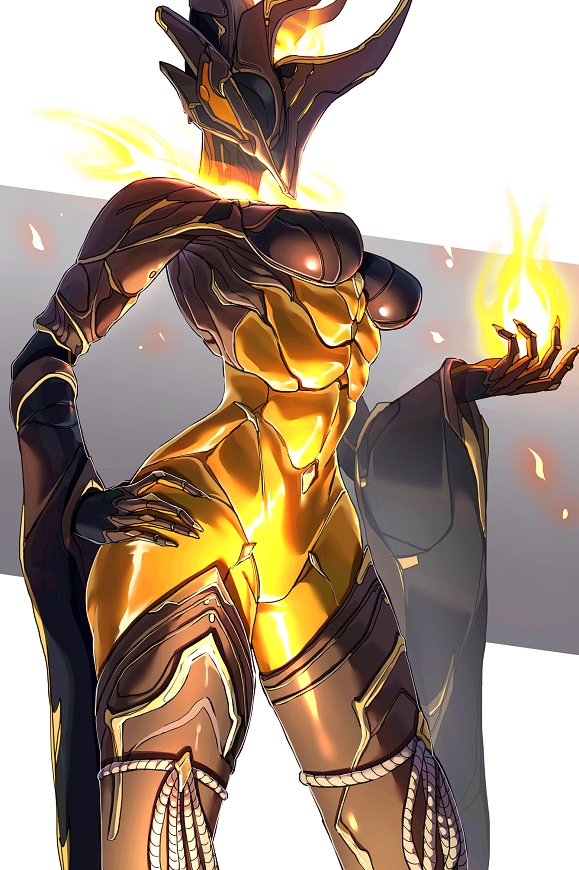 sankaku_t2's tweet image. 最近warframeに復帰したんだけど真っ先に先輩テンノにemberのスキンのセクシーさを教えてもらった