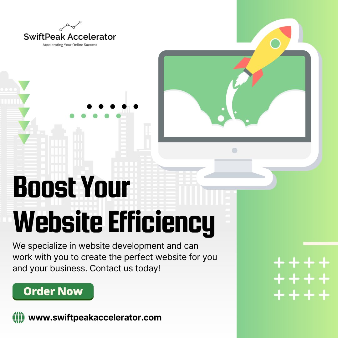 SwiftpeakA's tweet image. Here’s a concise version tailored for Twitter:

🚀 Ready to boost your website efficiency?
SwiftPeak Accelerator specializes in creating high-performing, custom websites tailored to your business needs. 🌐

📩 Contact us today or visit: swiftpeakaccelerator.com
#WebDevelopment