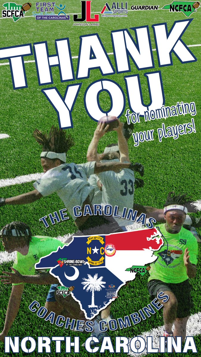 Carolinas Coaches Combine (@coachescombines) on Twitter photo Thank you, <a href="/ApexFB/">Apex High School Football</a>, for nominating your players for the Carolinas Coaches Combines #CCC2025
<a href="/ApexFBRecruits/">Apex High School Football Recruiting</a> Thank you, <a href="/ApexFB/">Apex High School Football</a>, for nominating your players for the Carolinas Coaches Combines #CCC2025
<a href="/ApexFBRecruits/">Apex High School Football Recruiting</a>