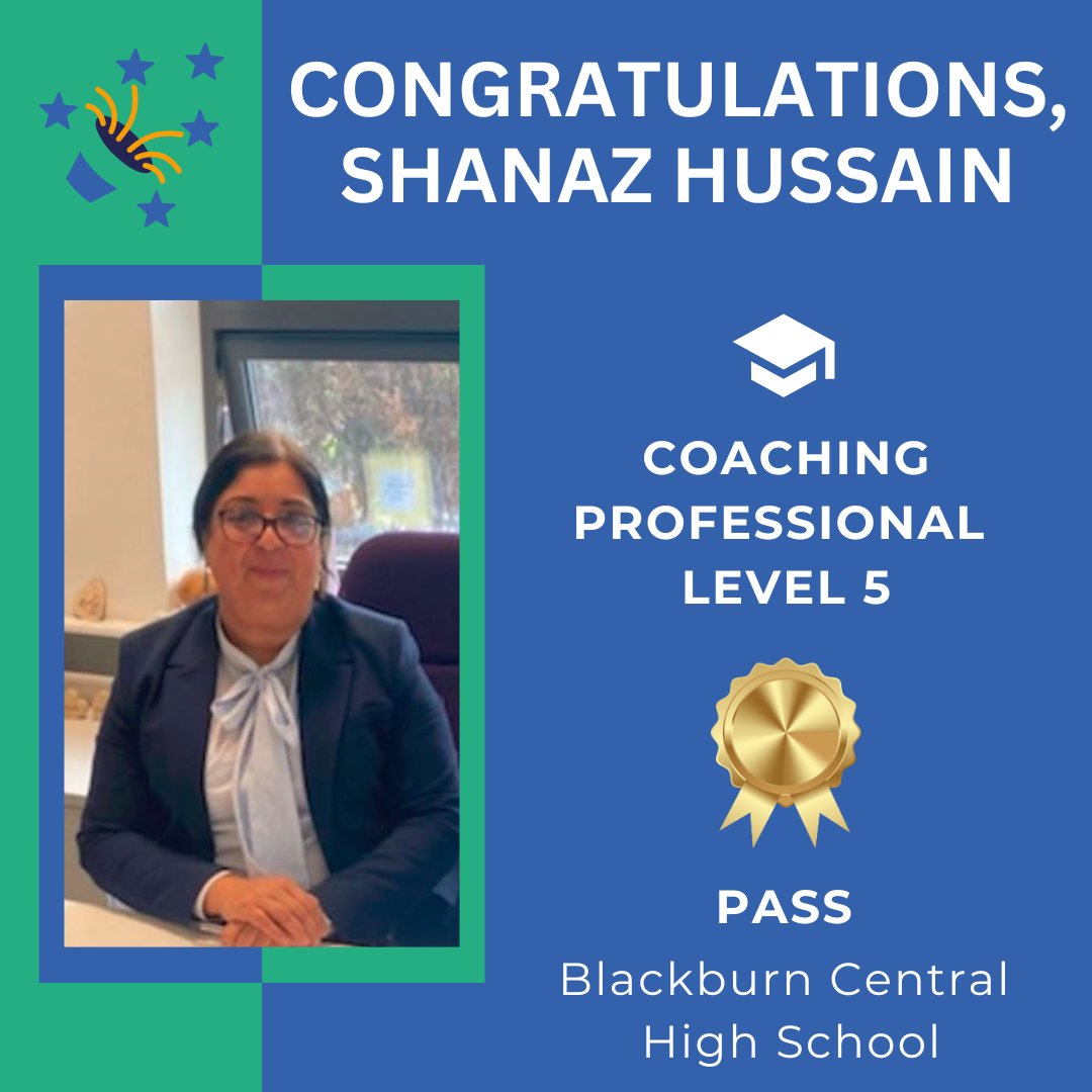 Congratulations to Shanaz on completing her coaching qualification!

Another woman in education successfully juggling the role of headteacher with further study.

Well done, Shanaz!