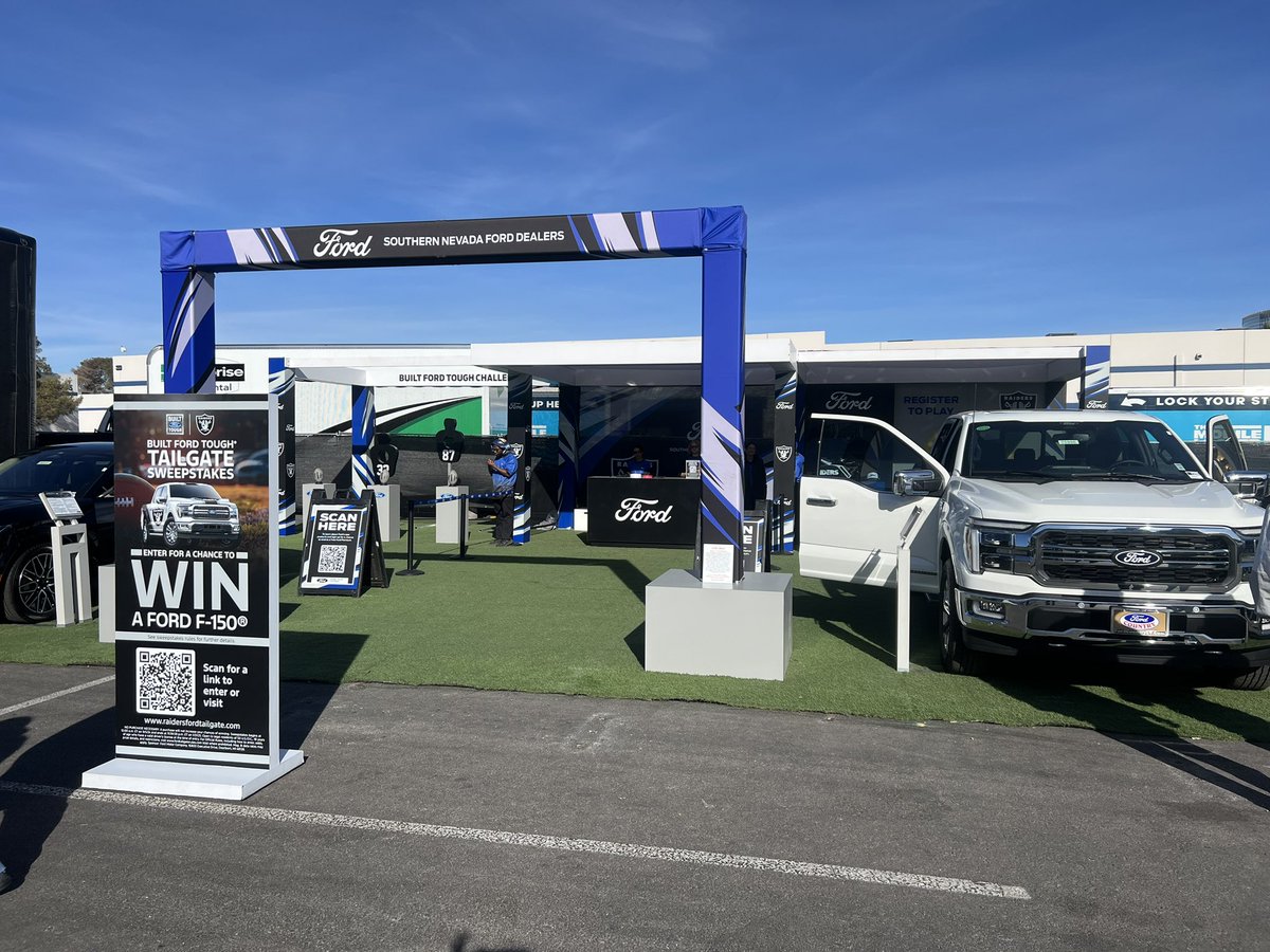 Closed out the <a href="/NFL/">NFL</a> regular season with a site visit to <a href="/AllegiantStadm/">Allegiant Stadium</a> for <a href="/Raiders/">Las Vegas Raiders</a> v. <a href="/chargers/">Los Angeles Chargers</a> &amp; the <a href="/Ford/">Ford Motor Company</a> entitlement game. Our Southern Nevada Ford Dealers are executing the partnership flawlessly with support from <a href="/GTB_Tweets/">GTB</a> &amp; RMD. Thank you #RaiderNation 🖤🩶