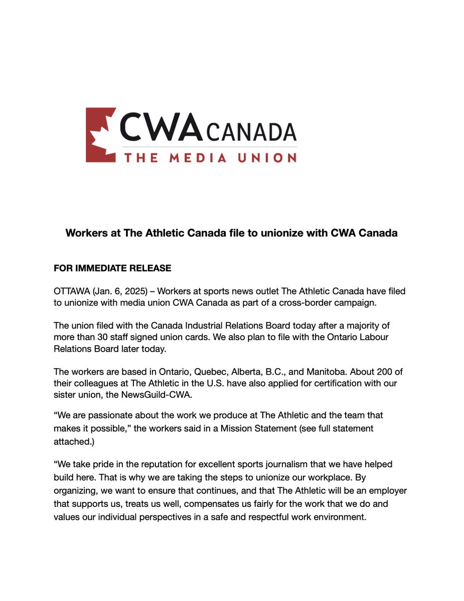 The Athletic United (Canada) tweet media
