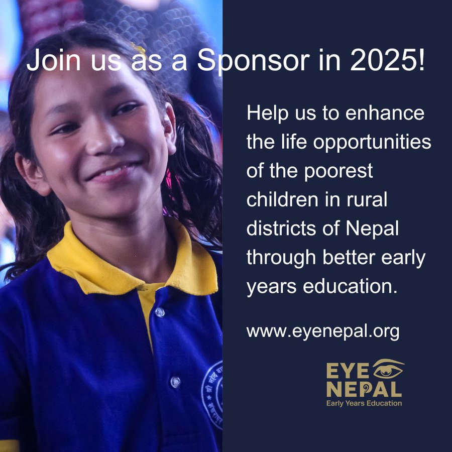 A Happy New Year to all our supporters and followers from all the team at EYE Nepal! During 2024 we have been so grateful🙏for the support we have received from our current sponsors - to learn more 👉eyenepal.org/current-suppor…