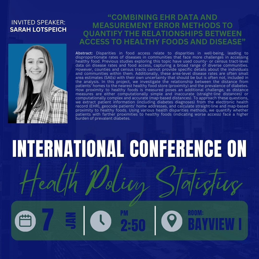Wake Forest Stats (@wakeforeststats) on Twitter photo 🎙️ Today at 2:50 PM (Pacific) Dr. <a href="/SarahLotspeich/">Sarah Lotspeich (She/Her)</a> (Assistant Prof) will be presenting on work at the intersection of her interests in electronic health records (EHR), measurement error, and health disparities at #ICHPS2025. See more 👇 🎙️ Today at 2:50 PM (Pacific) Dr. <a href="/SarahLotspeich/">Sarah Lotspeich (She/Her)</a> (Assistant Prof) will be presenting on work at the intersection of her interests in electronic health records (EHR), measurement error, and health disparities at #ICHPS2025. See more 👇