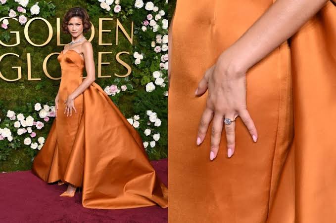 🚨💍 <a href="/TMZ/">TMZ</a> confirmó que Zendaya y Tom Holland están comprometidos después de que la actriz presumiera su anillo en los #GoldenGlobes