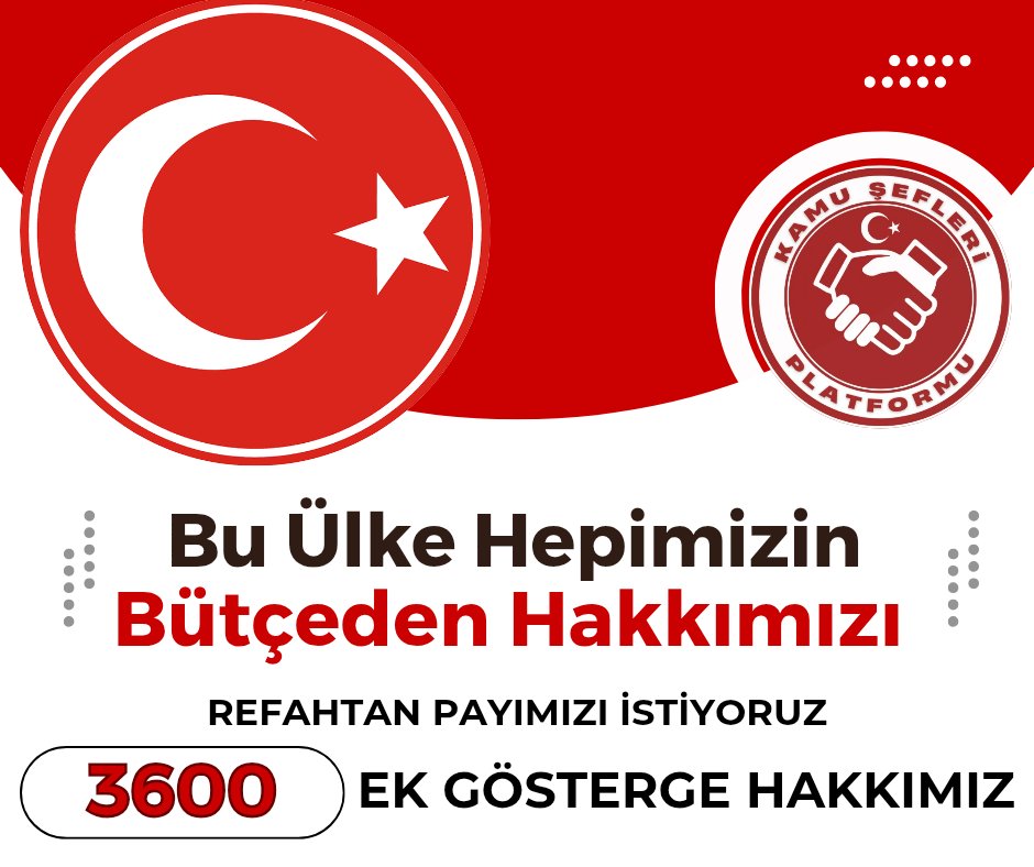 Memura  enflasyon farkı zam olarak reva görülen %11.54 oranı kabul etmiyoruz. 2025 Vergi ve harçlara yılda yüzde 43,93 zam gelirken 
Memur ve Emekliye verilen atomik zam,  kabul edilemez.
Memur ve Emekli en az %30 zam istiyor.
#KamuŞefleri
#EmekliMemur
#MemurRefahaErsin