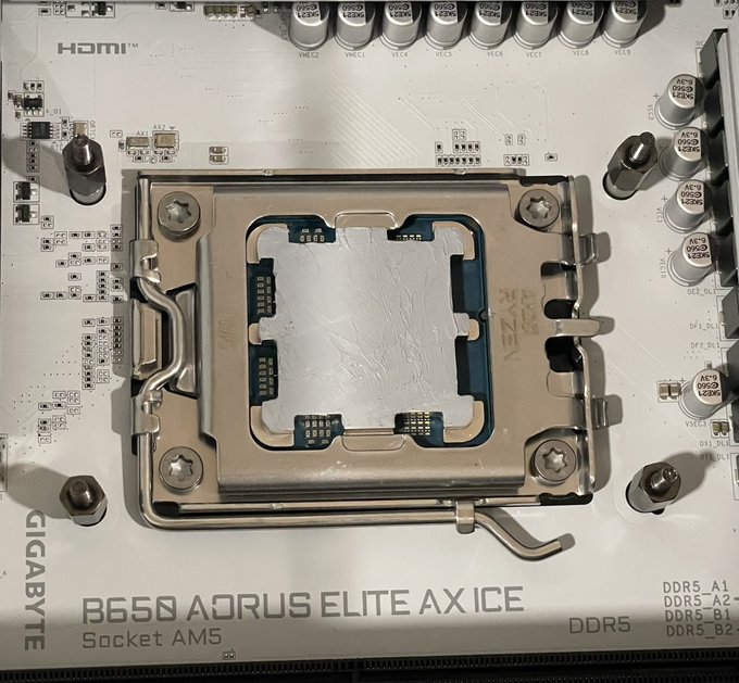 TOTKHub's tweet photo. My Stable BIOS / Curve Optimizer / Overclocking Settings For The AMD Ryzen 9 9900X after messing with it. No one discusses the 9900X, they only talk about the 9950X, so here it goes:

BIOS
Precision Boost Overdrive >> Advanced
PBO Limits >> Motherboard
Platform Thermal Throttle Cntrl >> Manual
Platform Thermal Limit >> 90

// Selecting "Motherboard" will make it use more power while throttling (Motherboard decides how much power to deliver), during Cinebench R23 Benchmark, I was using around 200 watts of power on average vs 125 watts at full throttle. Platform Thermal Limit set to '90' prevents the CPU from exceeding 90C vs the 95C it normally would throttle to and is rated for. Even after lowering the thermal limit to 90C, I was still able to boost to a consistent 5.4GHz during the Cinebench test and my overall Cinebench score increased over 2,000 points to around 34,900 score //

BIOS
Curve Optimizer >> All Cores
All Core Curve Optimizer Sign >> Negative
All Core Curve Optimizer Magnitude >> 30

// Applying a "negative" offset to the voltage-frequency curve for all cores on the CPU to use less voltage for a given frequency to increase your clock speed. The magnitude of "30" refers to the degree of the offset applied. Each step in the curve optimizer usually corresponds to a change in voltage by about 3-5mV. Setting this to 30 means you are applying a significant undervolt, aiming for a -90mV to -150mV reduction (since 30 steps x 3mV to 5mV per step). This setting tries to push each core to run at higher frequencies for the same or lower voltage, which can enhance performance but also requires careful stability testing since too aggressive an undervolt might lead to system instability or crashes. Keep in mind that I did set PBO limits to "Motherboard" which actually increased the amount of watts being supplied to the CPU, increasing power consumption during the Cinebench R23 Benchmark, because when I didn't have it set to "Motherboard" the temperature of the CPU didn't get high enough to throttle //

BIOS
XMP/EXPO Profile >> EXPO 1
Integrated Graphics >> Disabled

// EXPO 1 gets you the higher memory frequency if it has AMD EXPO built in. Disable Integrated Graphics if you already have a dedicated GPU, since you most likely aren't using it. this made my CPU a little quicker to open applications while in Windows 11 and you don't need to waste power on it if you aren't using it //

--My Hardware / BIOS Version used for this--
Motherboard: GIGABYTE B650 Aorus Elite AX Ice
  >> BIOS F32h [Dec 19, 2024]
     >> Has Update AGESA 1.2.0.2b
Memory: Corsair 32GB 6000MT/s AMD EXPO CL30
CPU: AMD Ryzen 9 9900X

For the $385 I paid for this CPU, I have been extremely happy with it.

And I don't care if you think I did the thermal paste incorrectly.

$AMD