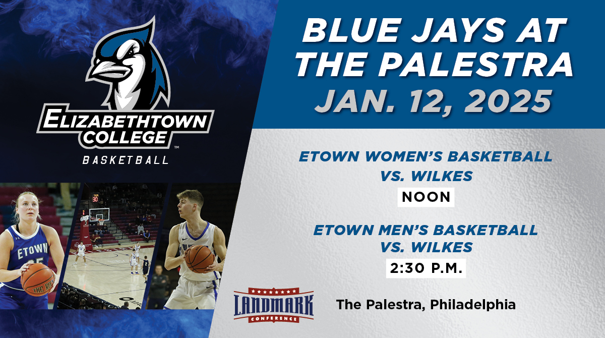 Etown Athletics (@etownbluejays) on Twitter photo IT'S PALESTRA WEEK! <a href="/BlueJaysWBB/">Etown College WBB</a> & <a href="/BlueJaysMBB/">E-town Basketball</a> play their <a href="/LandmarkConf/">Landmark Conference</a> doubleheader with Wilkes at the Cathedral of College Basketball this coming Sunday. Grab your tickets to catch all the action!
TIX: pennathletics.evenue.net/promotions/ELIβ¦ ποΈ
#FlyWithUs #LandmarkWBB #LandmarkMBB #d3hoops IT'S PALESTRA WEEK! <a href="/BlueJaysWBB/">Etown College WBB</a> & <a href="/BlueJaysMBB/">E-town Basketball</a> play their <a href="/LandmarkConf/">Landmark Conference</a> doubleheader with Wilkes at the Cathedral of College Basketball this coming Sunday. Grab your tickets to catch all the action!
TIX: pennathletics.evenue.net/promotions/ELIβ¦ ποΈ
#FlyWithUs #LandmarkWBB #LandmarkMBB #d3hoops