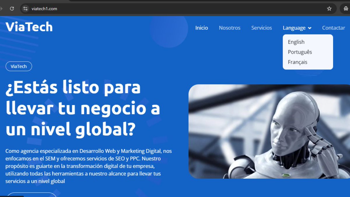 viatechweb1's tweet image. La internacionalización de sitios web es clave para expandir tu alcance global y conectar con audiencias diversas.
Gracias a @Google  Translate, podemos traducir nuestro sitio a varios idiomas 
#Internacionalización #WebGlobal #MarketingDigital 
#SEO #Ecommerce #Website