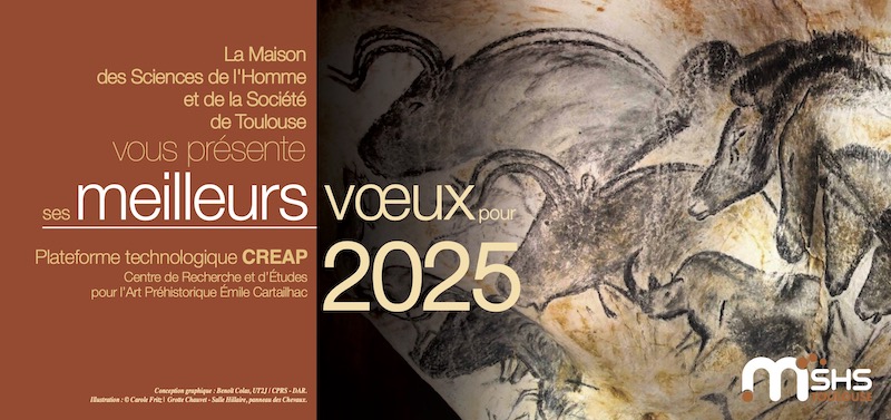 Toute l'équipe de la MSHS-T vous présente ses Meilleurs Voeux pour 2025 💫
Illustration : Plateforme technologique CREAP : Grotte Chauvet | Salle Hillaire - panneau des Chevaux
👉mshs.univ-toulouse.fr/plateformes/le…