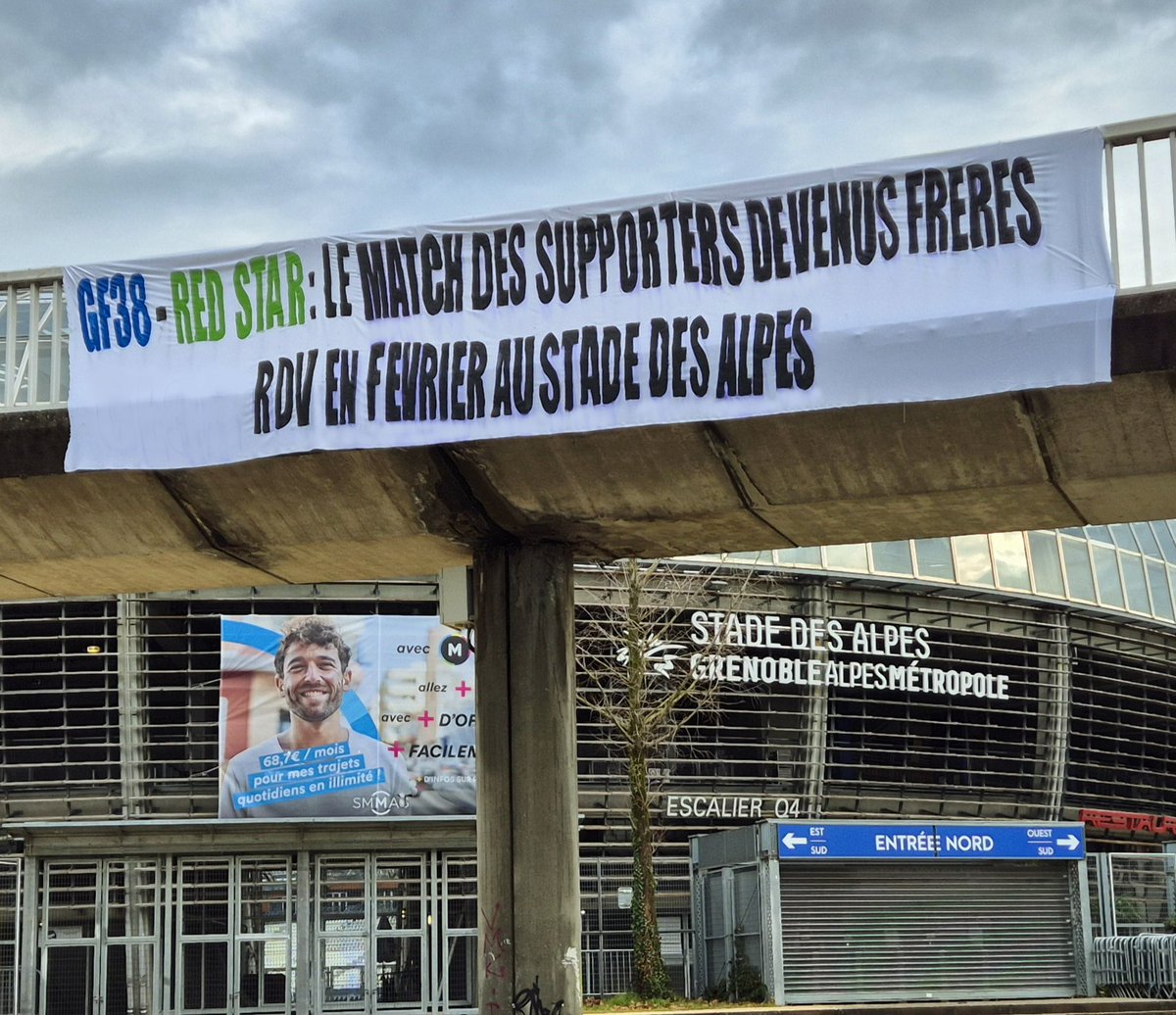 TribuneouestG's tweet image. 🟢⚪️ Grenoble ✖️ Red Star ⚪️🔵

Tic-tac, tic-tac

Dans un mois aura lieu le match retour entre le Grenoble Foot 38 et le Red Star FC. Cette rencontre si particulière représente bien plus qu'un simple match de football, pour tous les supporters grenoblois et audoniens.
(…)