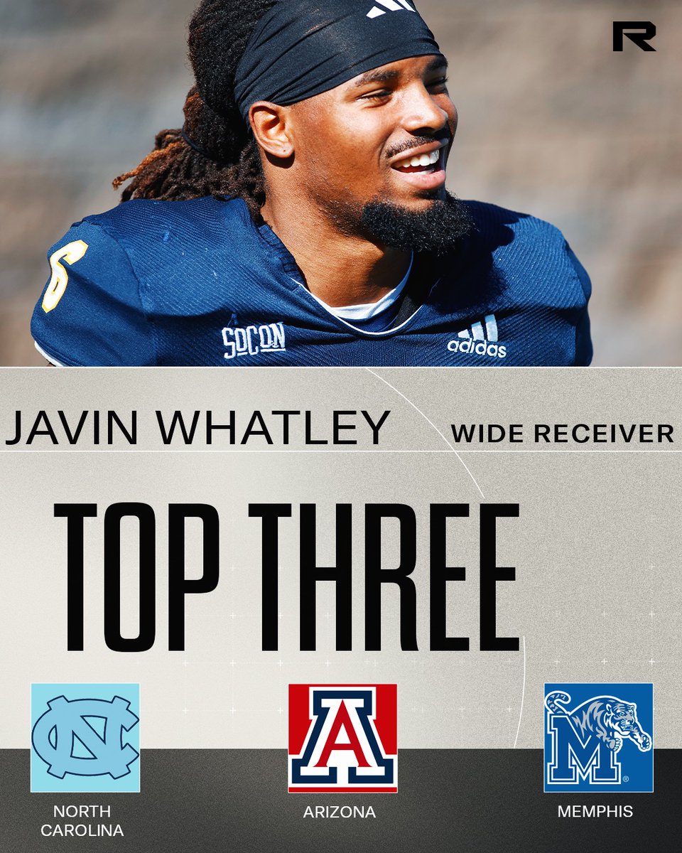 Former Chattanooga WR Javin Whatley has narrowed his options down to UNC, Arizona, &amp; Memphis, according to his agents

Over the past 3 seasons he has 108 catches for 1,810 yards and 12 TDs