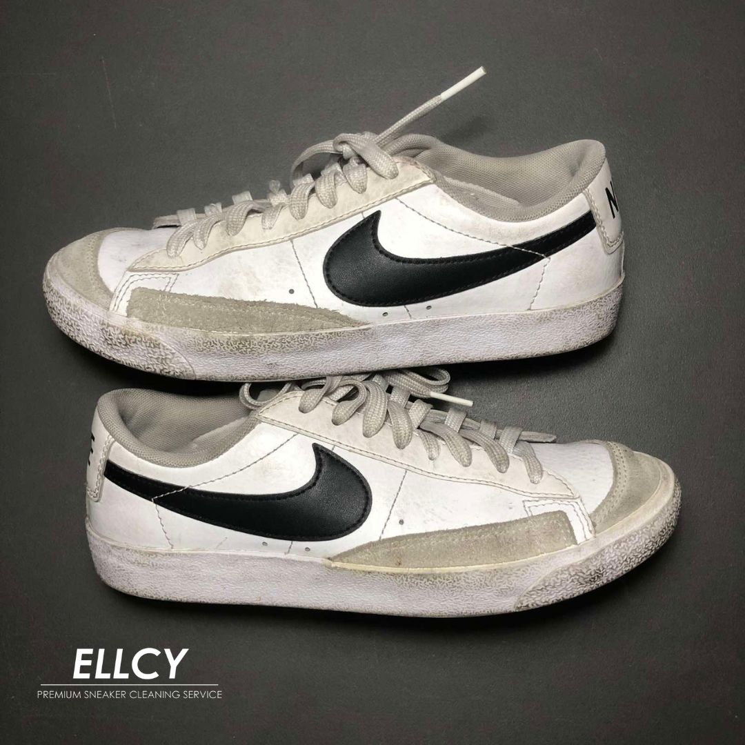 ellcypremiumscs's tweet image. Premium care for these Nike Blazer Lows with a deep clean, freshener &amp;amp; odor eliminator, plus leather conditioning services!

#NikeBlazerLow #ELLCYPremiumSCS