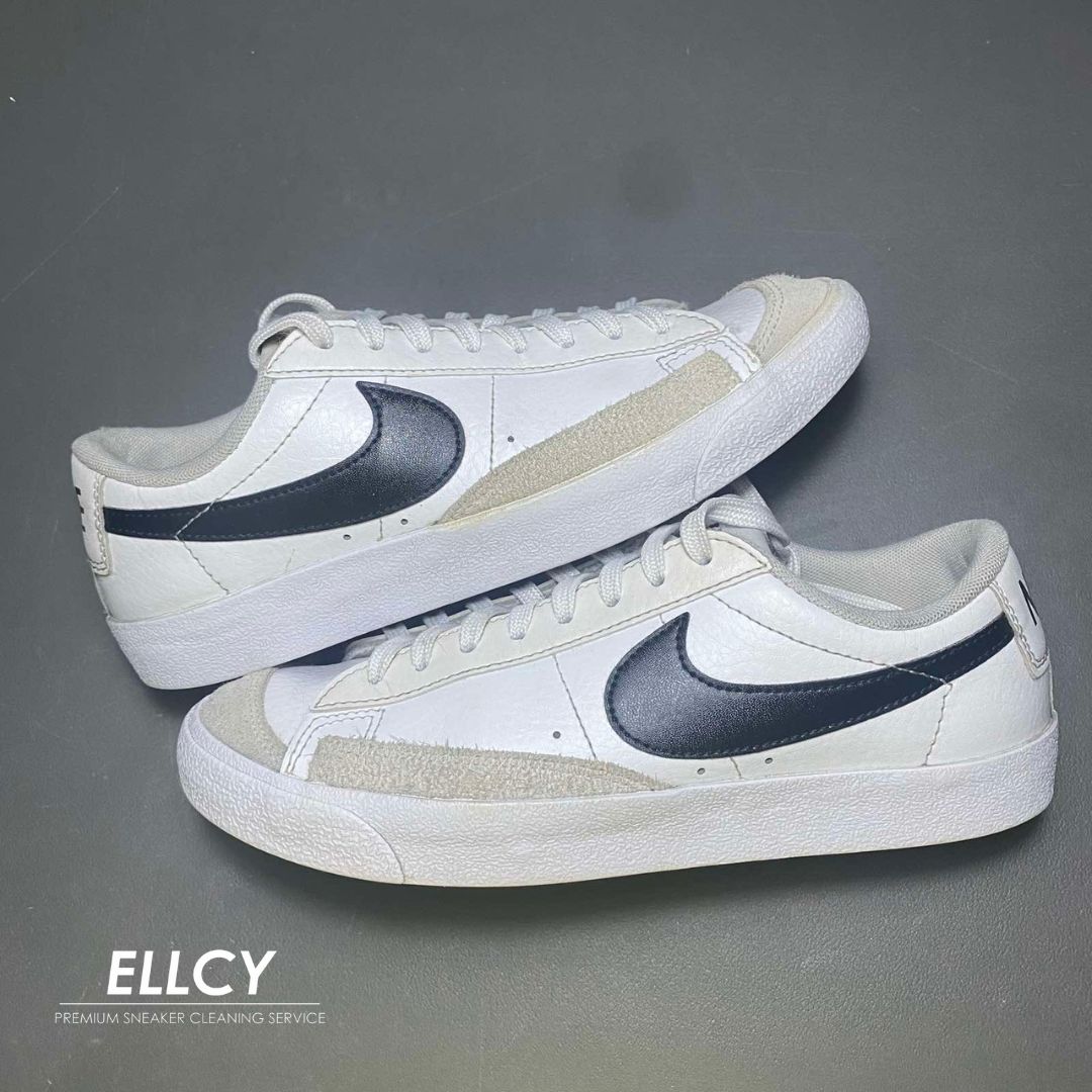 ellcypremiumscs's tweet image. Premium care for these Nike Blazer Lows with a deep clean, freshener &amp;amp; odor eliminator, plus leather conditioning services!

#NikeBlazerLow #ELLCYPremiumSCS