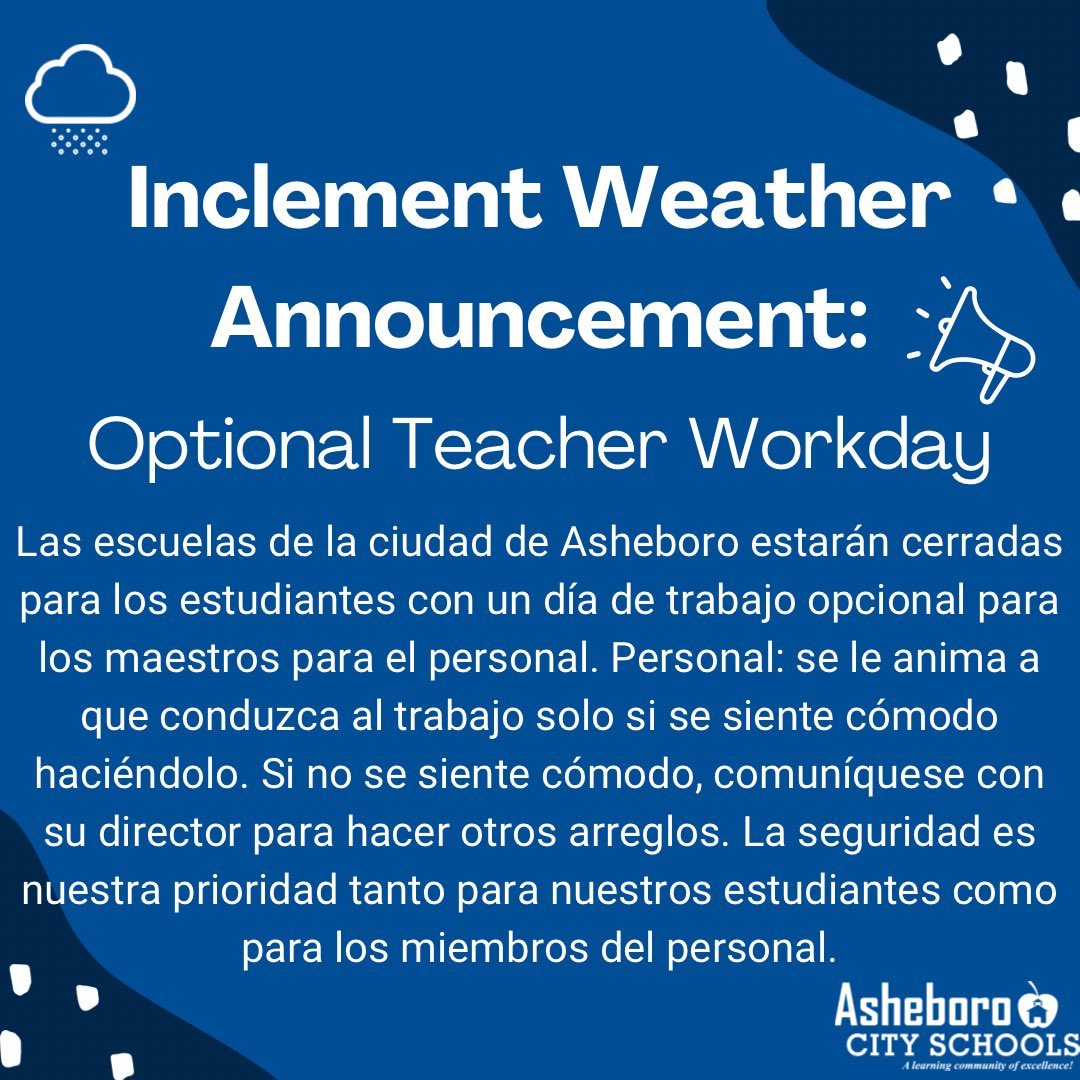 ⚠️UPDATE— ACS is now CLOSED for January 6⚠️