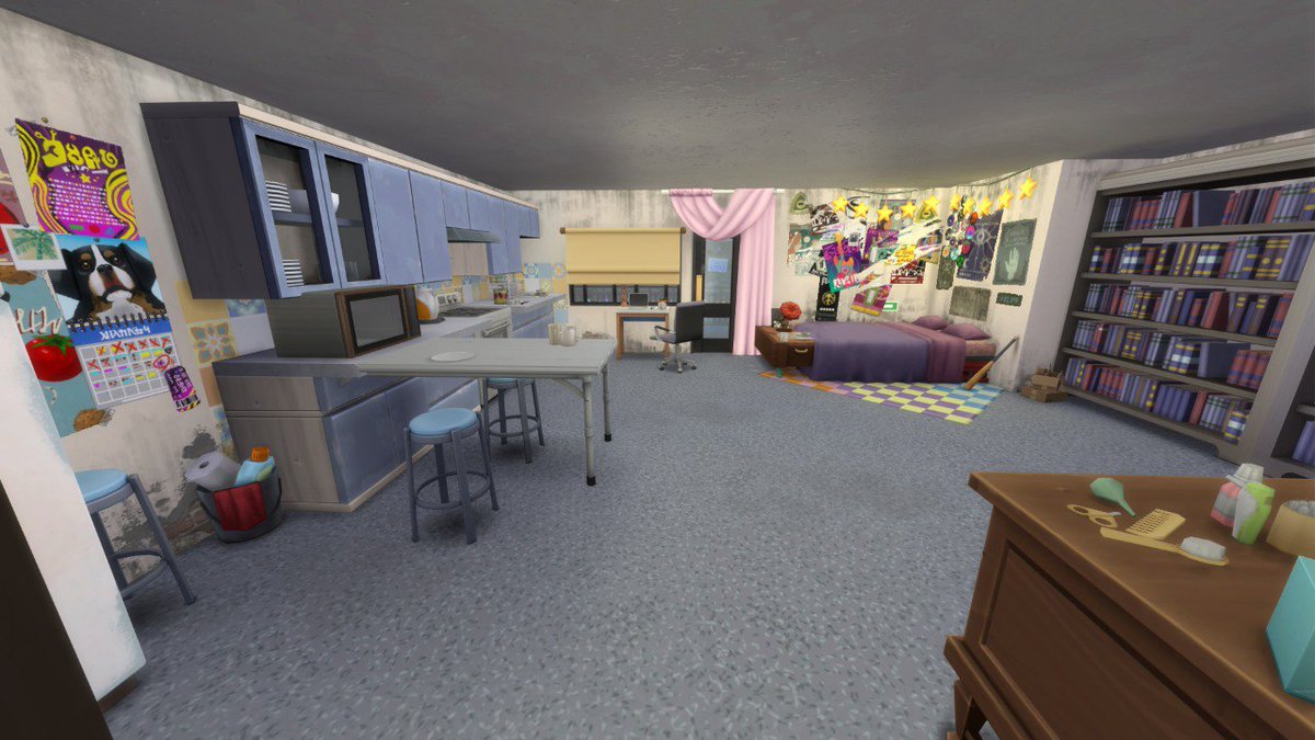 pitsa_pendzy's tweet photo. Lavender rents an apartment in a not-so-great area of ​​the city, which is why she is so battered by life. But Lavs tries to cover up this whole nightmare with posters and garlands. She doesn't see the point in doing repairs, and in general she is not a very clean person. https://t.co/0sFs26PVV8