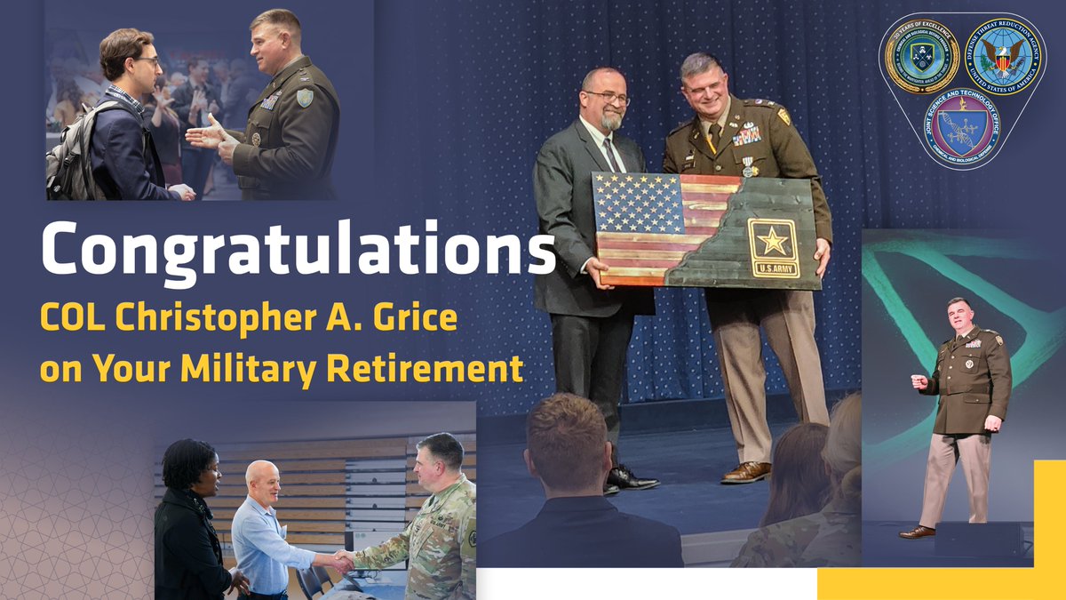 🎉 𝐖𝐢𝐭𝐡 𝐆𝐫𝐚𝐭𝐢𝐭𝐮𝐝𝐞, 𝐓𝐡𝐚𝐧𝐤 𝐘𝐨𝐮 𝐟𝐨𝐫 𝐘𝐨𝐮𝐫 𝐒𝐞𝐫𝐯𝐢𝐜𝐞! 🏅 

Wishing you and your family all the best as you embark on your well-deserved retirement after an incredible 36-years in the U.S. Army. Thank you for your service and dedication to DTRA JSTO and