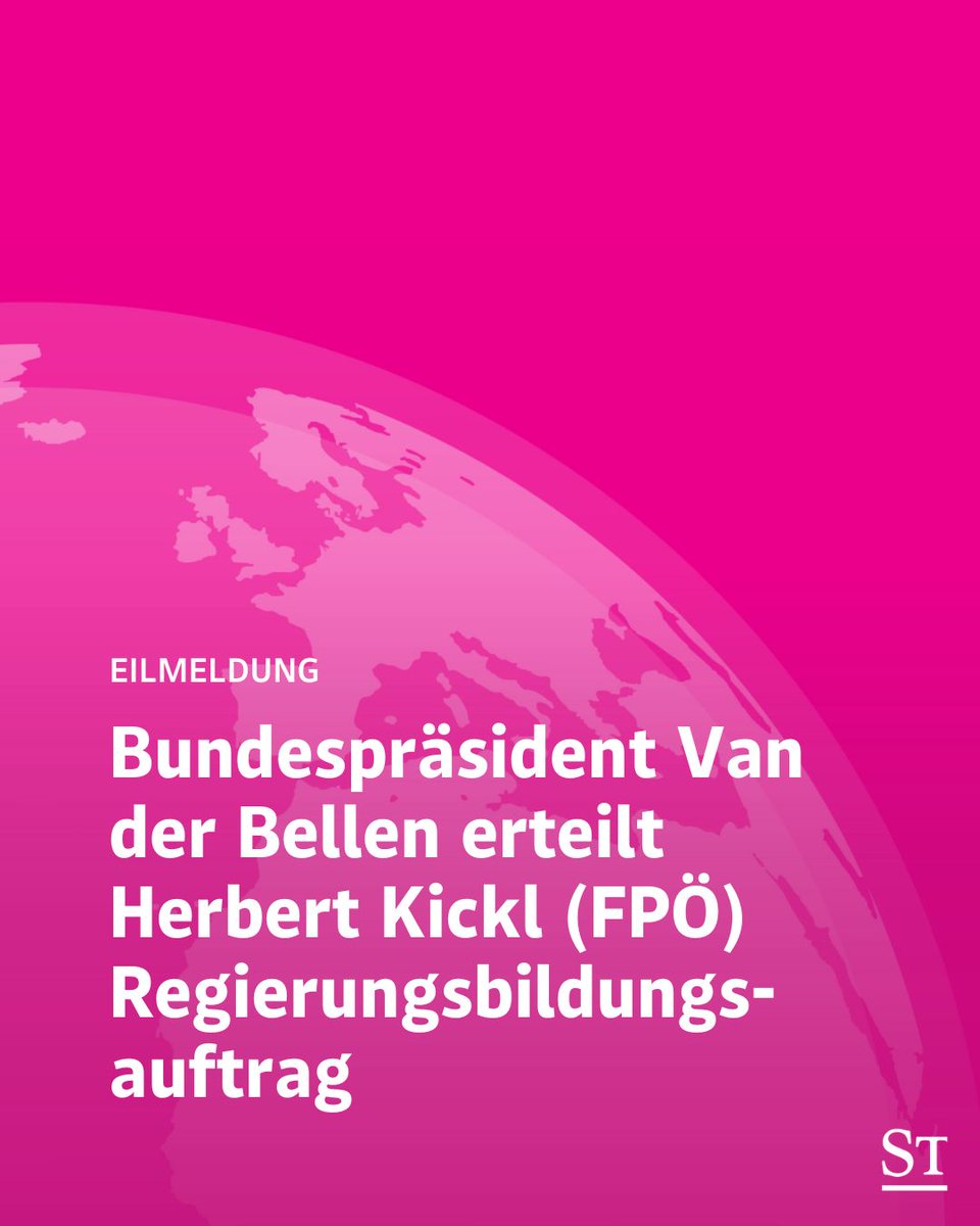 derStandardat's tweet photo. Herbert #Kickl (#FPÖ) hat von Bundespräsident Alexander Van der Bellen den Auftrag bekommen, mit der #ÖVP zu verhandeln. #Koalition #Regierungsbildungsauftrag

Wir berichten live: https://t.co/ylkIOIzU1h https://t.co/nsXyN74BA3