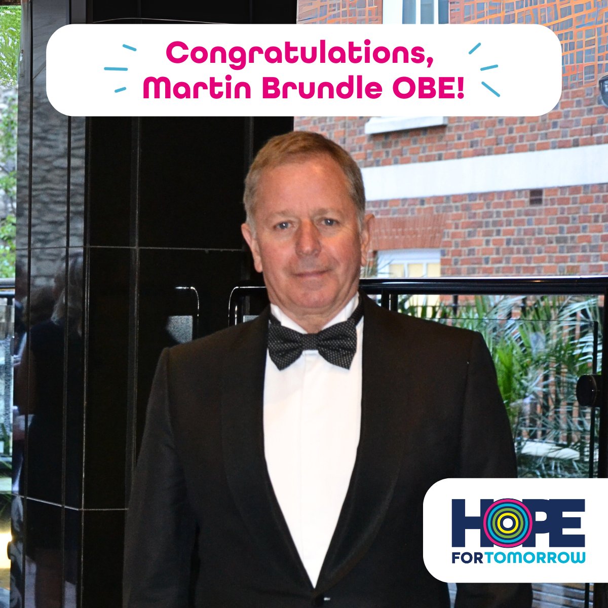 Hope for Tomorrow (@hftcharity) on Twitter photo Congratulations to Martin Brundle OBE, <a href="/MBrundleF1/">Martin Brundle OBE</a>, a fantastic ambassador to the sport of F1, motor racing and sports broadcasting this is a well-deserved honour. In addition to this achievement, Martin is an amazing and long-standing patron for Hope for Tomorrow . Congratulations to Martin Brundle OBE, <a href="/MBrundleF1/">Martin Brundle OBE</a>, a fantastic ambassador to the sport of F1, motor racing and sports broadcasting this is a well-deserved honour. In addition to this achievement, Martin is an amazing and long-standing patron for Hope for Tomorrow .