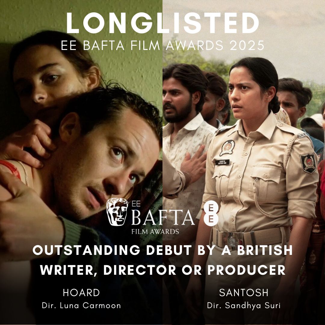 Major congratulations to the #Hoard and #Santosh teams on being longlisted for Outstanding Debut by a British Writer, Director, or Producer at the 2025 EE BAFTA Film Awards! 🎉

#Hoard is currently available to stream on @MubiUK and #Santosh will hit cinemas on 21st March 2025.