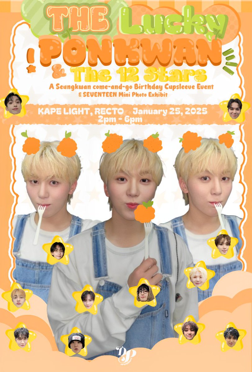 DePortraiture's tweet photo. 𝘈 𝘵𝘰𝘶𝘤𝘩 𝘰𝘧 𝘭𝘶𝘤𝘬, 𝘢 𝘴𝘱𝘢𝘳𝘬𝘭𝘦 𝘰𝘧 𝘗𝘰𝘯𝘨𝘬𝘸𝘢𝘯 🧡✨️

A Seungkwan Come &amp; Go Birthday Cupsleeve Event and SEVENTEEN Mini Photo Exhibit 

📍Kape Light, Recto 
📅 January 25, 2025 
🕐 2PM-6PM

Register Here: https://t.co/1L6RvZjmTs

#BooShinesWith12Stars✨️ https://t.co/ujcaj718B3