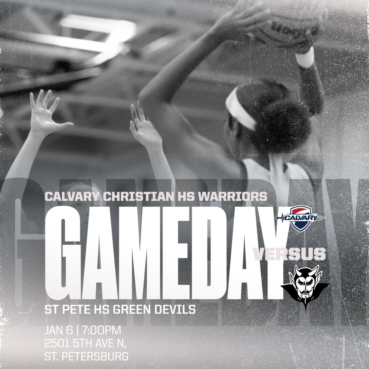It's Game Day Warrior Fans!
Be a road warrior tonight at 7:00 PM and cheer on the Lady Warriors as they look to start the 2nd half of the season with a W!

<a href="/SportsCalvary/">Calvary Christian HS</a>