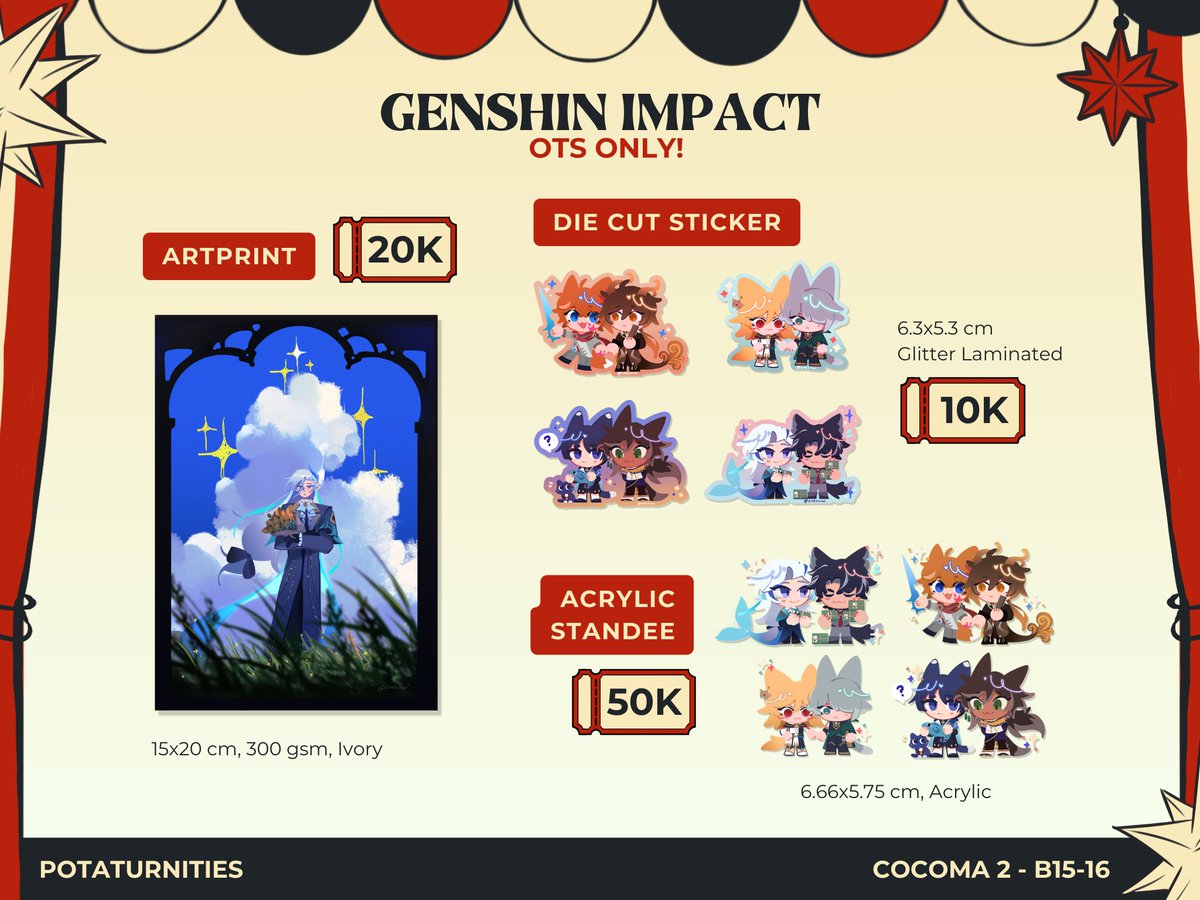 potaturnities's tweet photo. [3/4]
Fandom: Genshin Impact, ZZZ, One Piece, Hades

#COCOMA2 #COCOMA2CATALOGUE https://t.co/vVqRsF7wKG