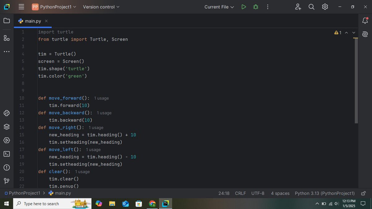 Mysteri68649733's tweet image. #day1ofcode python code for moving a turtle forwards , backward, left or right