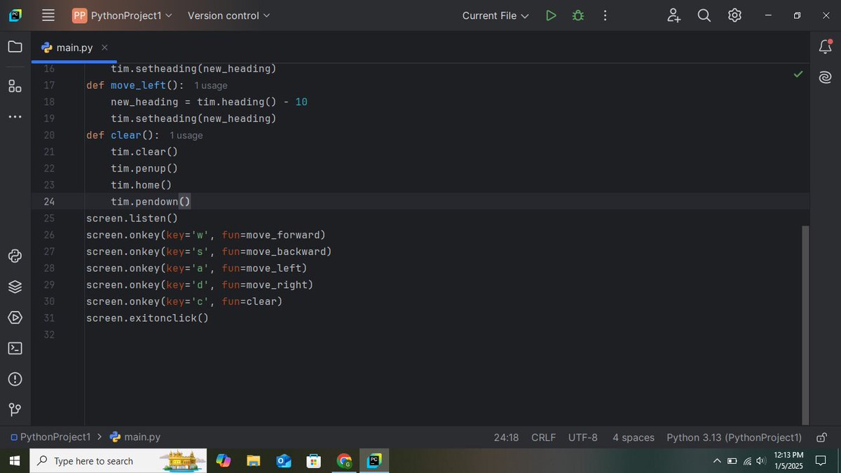 Mysteri68649733's tweet image. #day1ofcode python code for moving a turtle forwards , backward, left or right