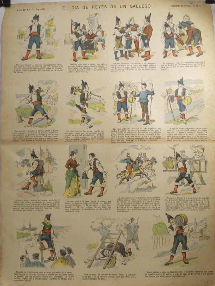 O "Día de Reis" e o racismo antigalego no Madrid do século XIX. É moi probábel que a asociación do galego coa escaleira teña orixe naqueles ritos vexatorios e humillantes cara os migrantes galegos.