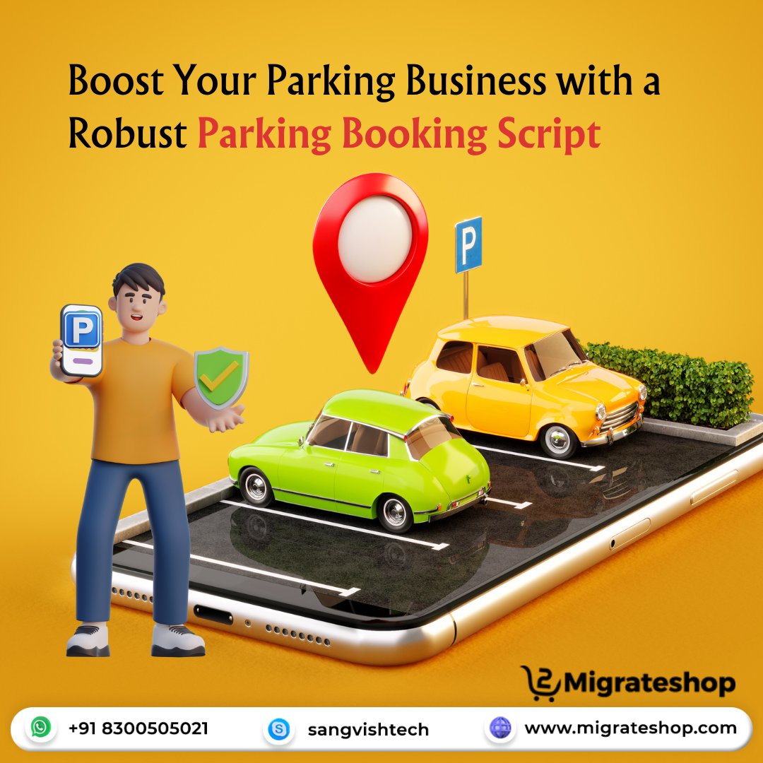 migrateshop's tweet photo. Maximize parking revenue and streamline operations with our powerful Parking Booking Script 🅿️💻. 👉 Get your hands on our script today at https://t.co/sA1Ezt5BP9

#migratesop #parkingbookingscript #parkingscript #bookingscript #onlinebooking #parkingservices #startup #business https://t.co/ZOfjN3QVwU