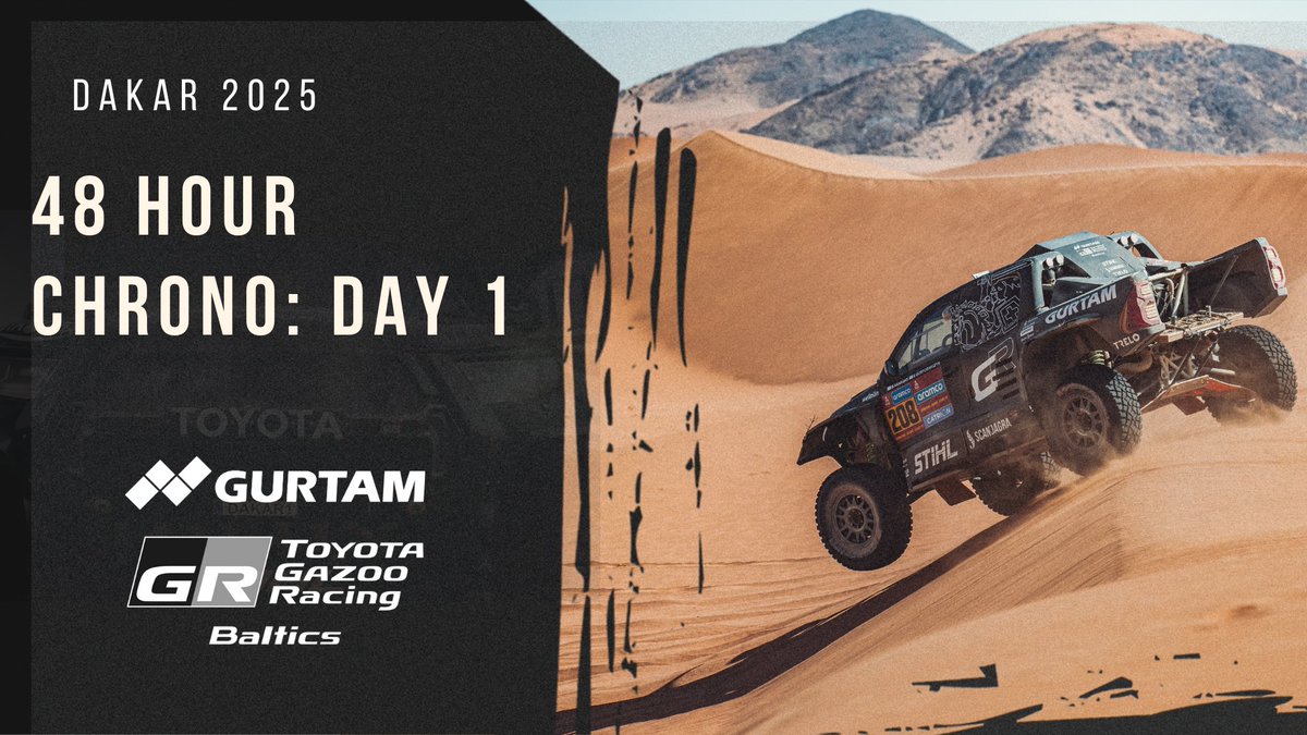 BenVanagas's tweet photo. Daily video 48h Chrono Stage.
Link 👉 https://t.co/wQ6QvSNaDG

#Gurtam
#TOYOTAGAZOORacingBaltics
#Dakar2025 #DakarInSaudi  #Dakar https://t.co/VWtwGoaTiF