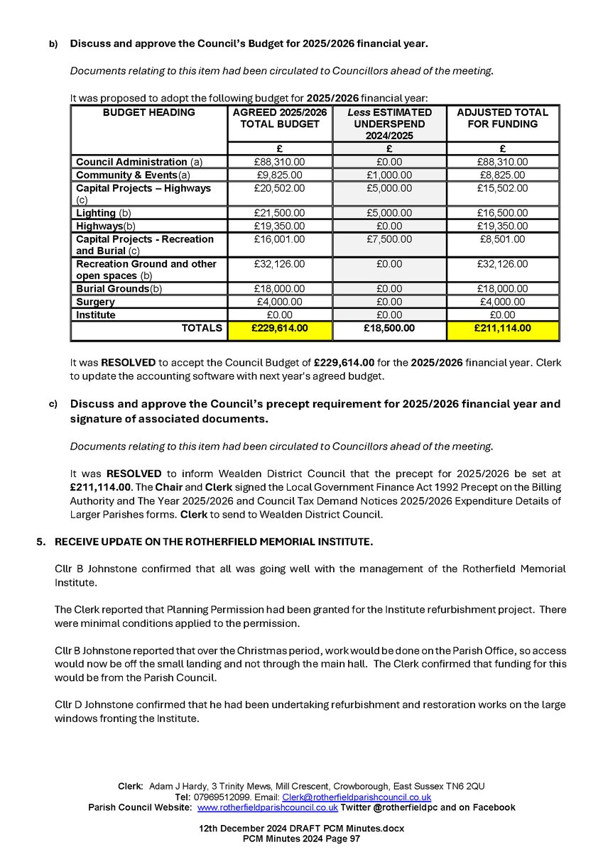 Rotherfield PC tweet media