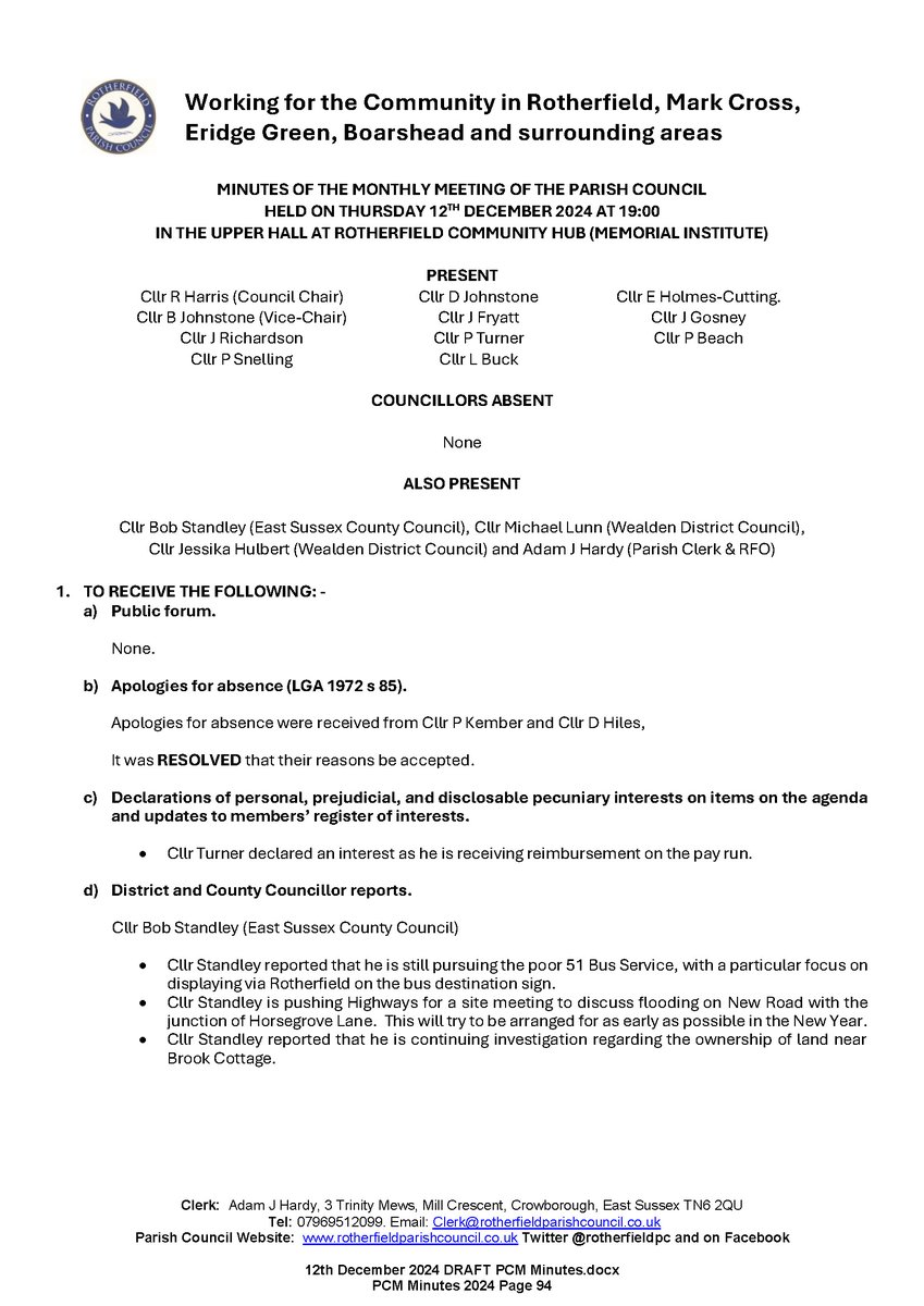 Rotherfield PC tweet media