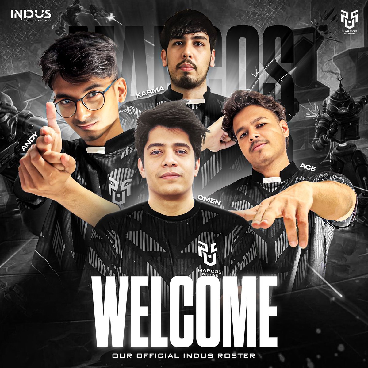 Level up your Gaming journey with our latest addition! Introducing our INDUS roster.❤️❤️
<a href="/IndusGame/">Indus Game</a> 

.

P.C :- <a href="/Insanepsd/">InsanePSD</a> 
.
#MarcosGaming #MG #newgame #roster #newaddition #esports #gaming #indus #announcement #welcome