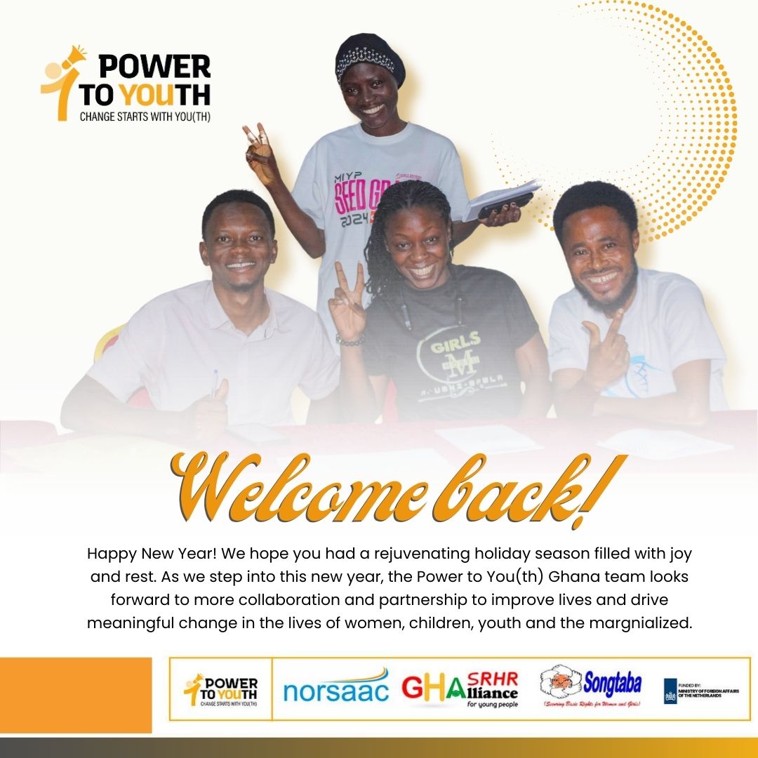 Are you excited for the year? We are also excited to begin 2025 with renewed energy and a shared commitment to positively impacting young people and giving them a voice. Cheers to a New Month and a New Year!
@Rutgers_INTL  <a href="/powertoyouth21/">Power to You(th) Global</a>  <a href="/TheGHAlliance/">Ghana SRHR Alliance for Young People</a>  <a href="/SongtabaNGO/">Songtaba</a>
