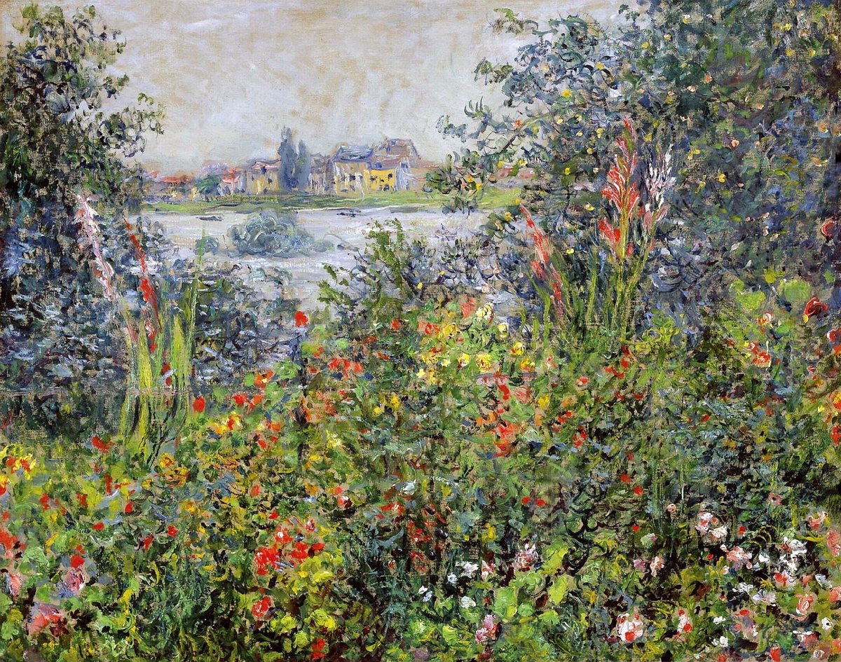 Flowers at Vetheuil, 1881 #artbots #monet