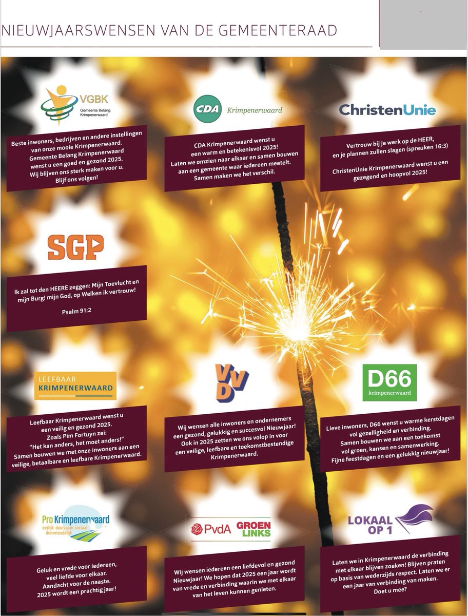 🌟Nieuwjaarswensen van de gemeenteraad🌟