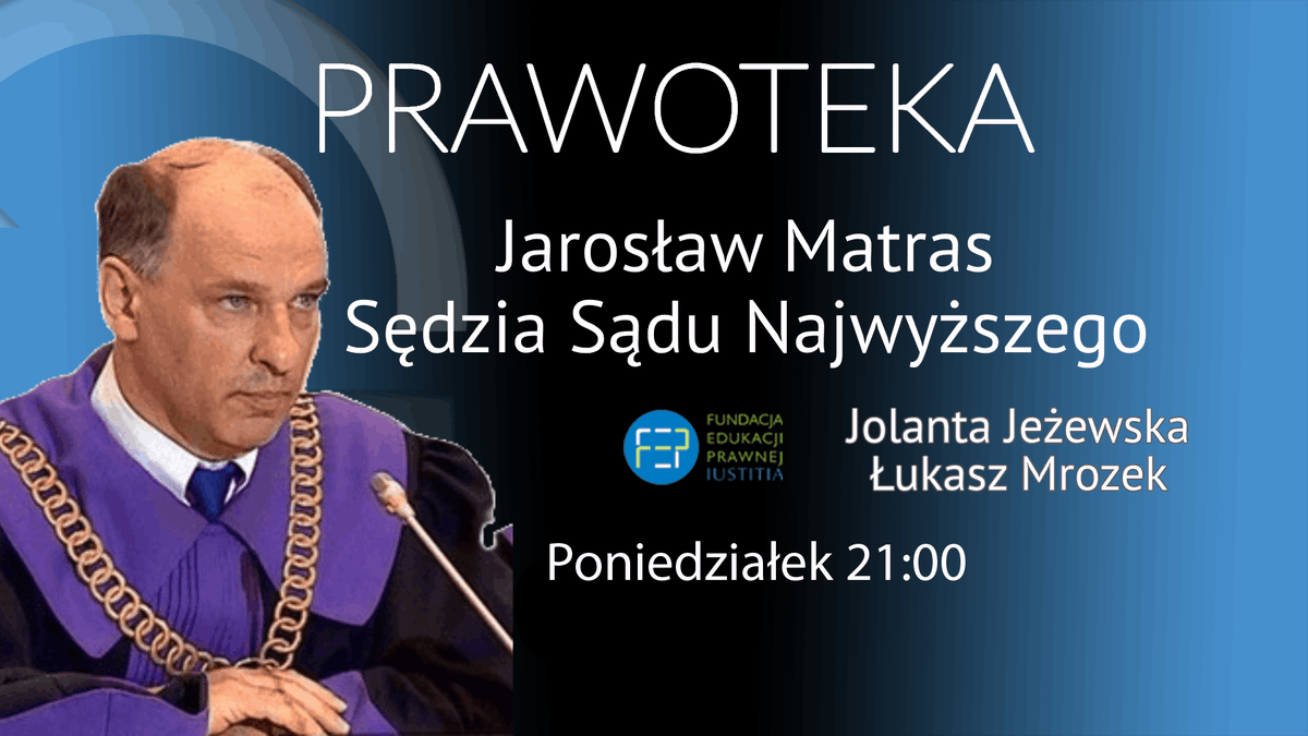 Reset_Oby's tweet photo. #Prawoteka⏲️21.00 /powtórka/
💥Sędzia Sądu Najwyższego Jarosław Matras💥
Zapraszają Jolanta Jeżewska i Łukasz Mrozek👇
https://t.co/IGAwB6JU2w
🟪 Co wybiorą rządzący? 
O dwóch sposobach na uzdrowienie wymiaru sprawiedliwości i rozwiązanie problemu neosędziów opowiada sędzia Sądu Najwyższego Jarosław Matras, członek Komisji Kodyfikacyjnej Ustroju Sądownictwa i Prokuratury. 
🟪Gość rozmawia z sędziami Jolantą Jeżewską i Łukaszem Mrozkiem również o patologiach funkcjonowania neosędziów w SN, ręcznym sterowaniu wnioskami o ich wyłączenie przez prezesów SN i ich determinacji w obronie swej pozycji.
🟪 Oraz o tym, jak ta sytuacja wydłuża wydanie wyroku w sprawach zwykłych obywateli.