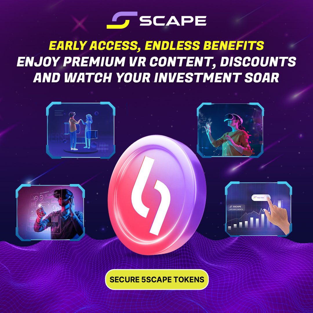 Unlock a VR universe of endless possibilities with 5SCAPE tokens! 🚀 Watch  your investment soar as we gear up for the launch in January 2025. Visit:  https://t.co/NLI37YamP9 #5thScape #5SCAPE #trending #vrgaming  #virtualreality