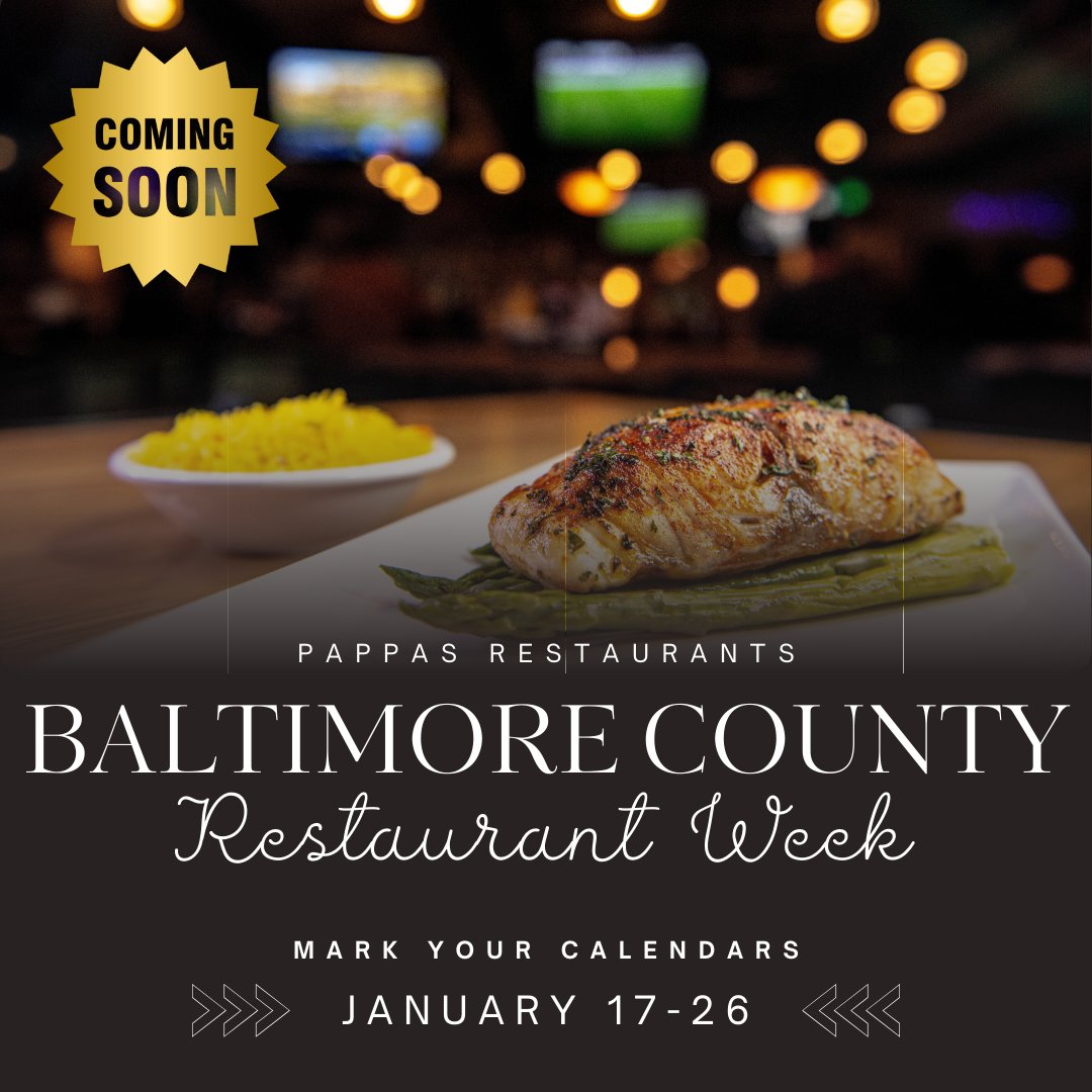 PappasCrabCakes's tweet photo. ❄️ *Baltimore County Restaurant Week is on its way!* ❄️ Warm up this January with incredible flavors and unbeatable deals from your favorite local spots! 🍽️✨ From cozy comfort food to gourmet delights, there's something for every craving. https://t.co/bROrXS0Crk