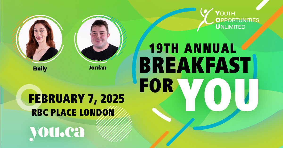 YOU_London's tweet photo. We’re thrilled to introduce the speakers for the 19th Annual #BreakfastforYOU! Emily, a single mom, is building a stable future, and Jordan is thriving in his career after overcoming barriers. Their inspiring stories will leave you hopeful. 

Tickets: https://t.co/FP5Yn0HMWS https://t.co/ZsZj71VXF4