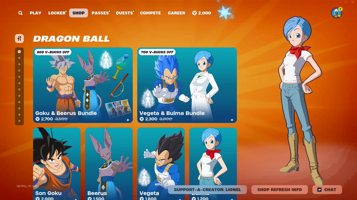 code_lionel's tweet photo. GOKU & DRAGON BALL SKINS RETURN 🔥
Use code "LIONEL" if you'd like to support me, appreciated ❤️ #epicpartner
#fortnite #fortnitechapter2 #chapter2remix #chapter2remixfortnite #reels #clips #viral #trend #gamingclips #razerstreamer #razerquest https://t.co/OfuRhSjDE1