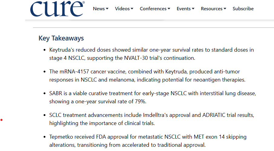OncogeneCancer's tweet photo. Let's make sure 2025 sees many great #research advances for our #lungcancer community. Here are a few of the key ones highlighted by @cure_today
#GoResearch #LCSM
https://t.co/cD67yMJv1h https://t.co/cZJlm0PDYw